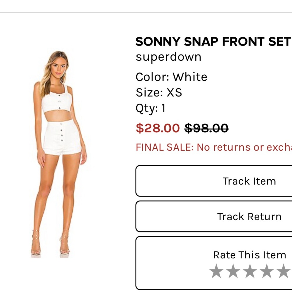 superdown Shorts + Top Set